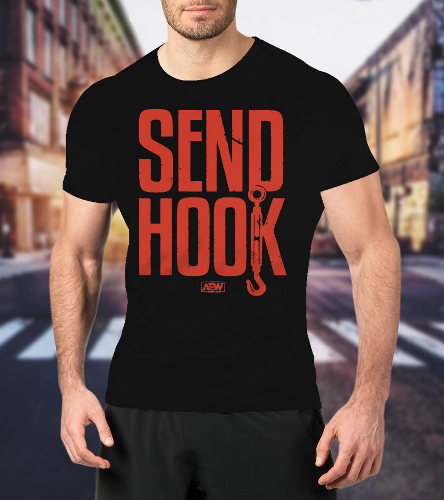 SEND HOOK AEW All Elite Wrestling Merchandise T-Shirt