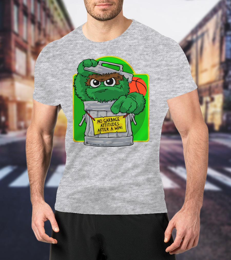 No Garbage Attitudes After A Win Eric Musselman Inspired Furry Trash Can Creature T-Shirt