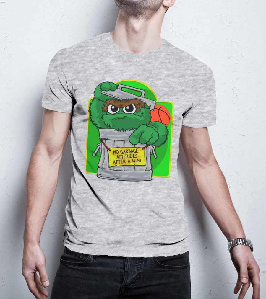 No Garbage Attitudes After A Win Eric Musselman Inspired Furry Trash Can Creature T-Shirt