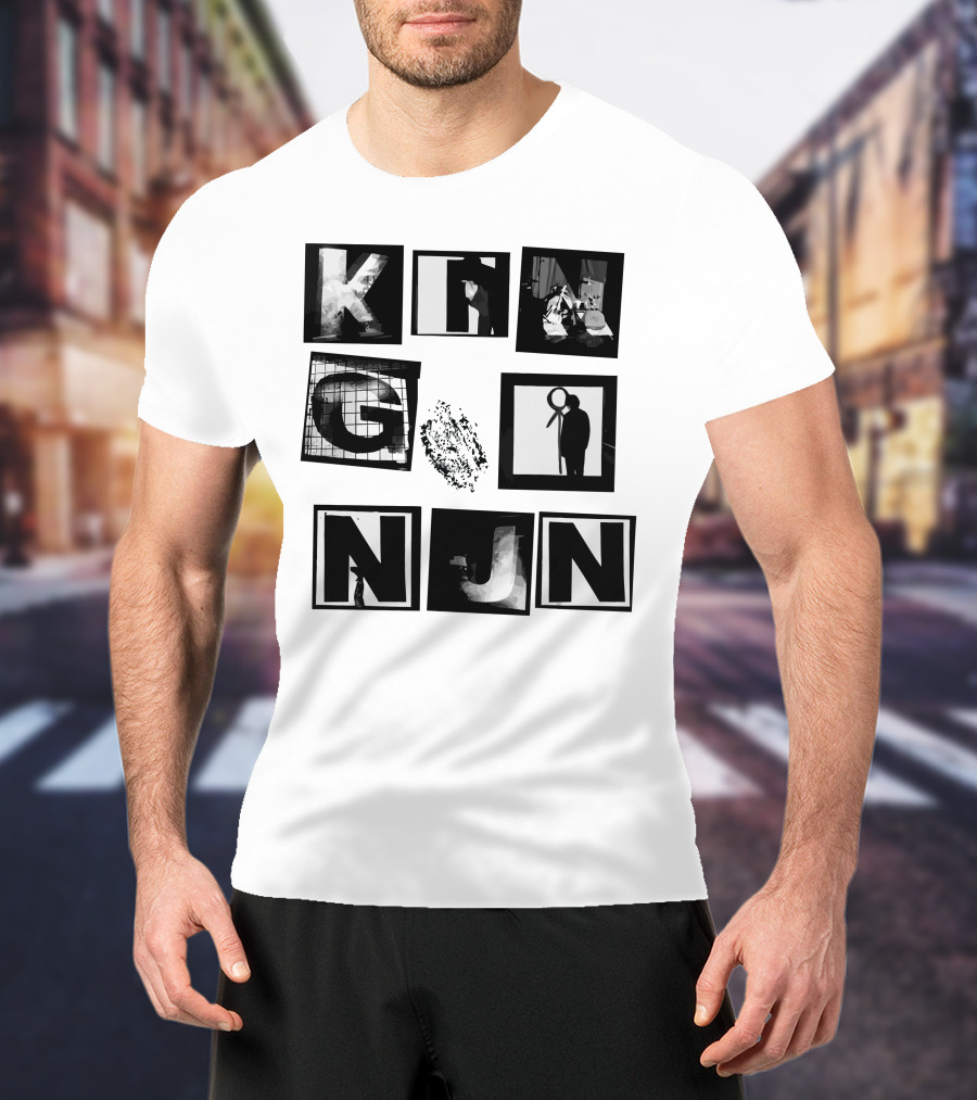King Nun Squares Merch Black White Blocks T-Shirt