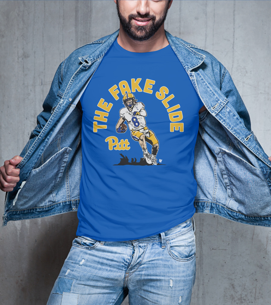 Pitt Kenny Pickett The Fake Slide Football Action T-Shirt