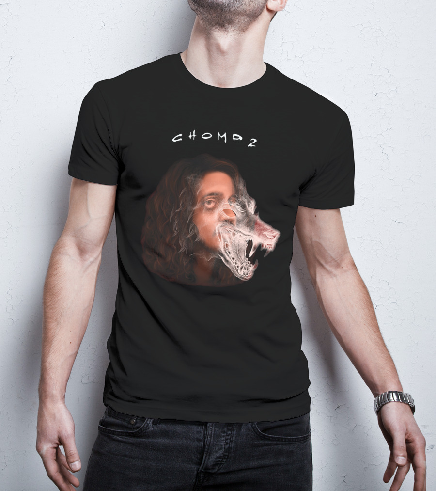 Russ Chomp 2 Smoke Wolf Face T-Shirt