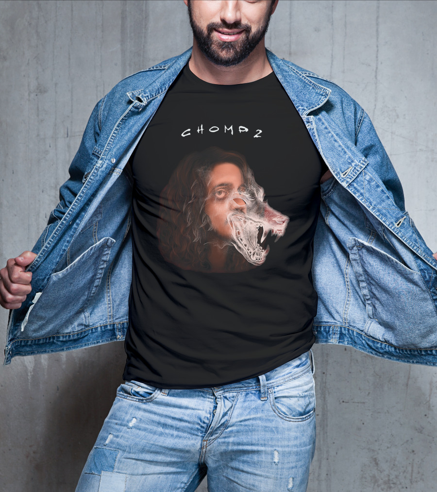 Russ Chomp 2 Smoke Wolf Face T-Shirt
