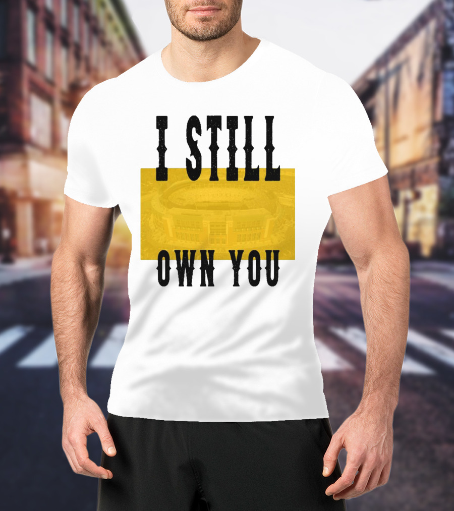Allen Lazard I Still Own You Stadium Background T-Shirt