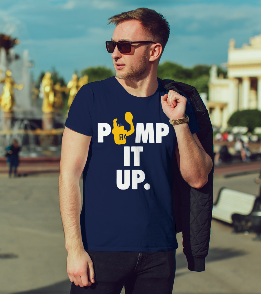Pump It Up Blue B4 Ninety Football Gesture T-Shirt