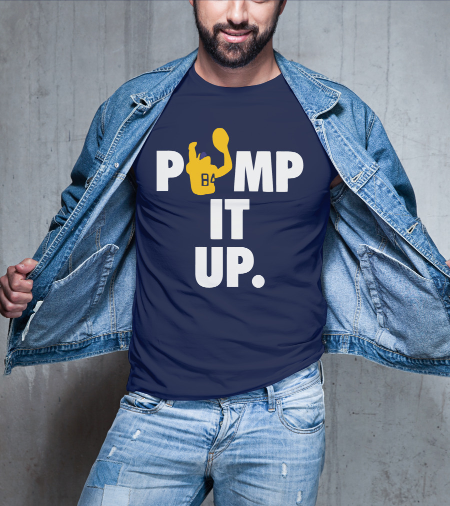 Pump It Up Blue B4 Ninety Football Gesture T-Shirt
