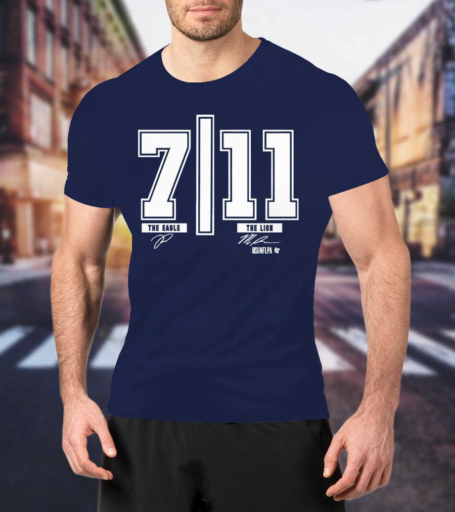 Trevon Diggs And Micah Parsons 7 11 The Eagle The Lion NFLPA T-Shirt