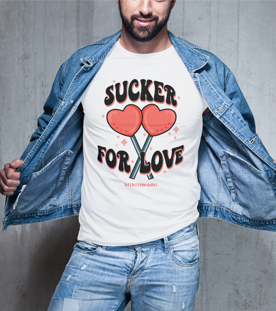 Sucker For Love Heart Lollipops Littlestomiddles T-Shirt