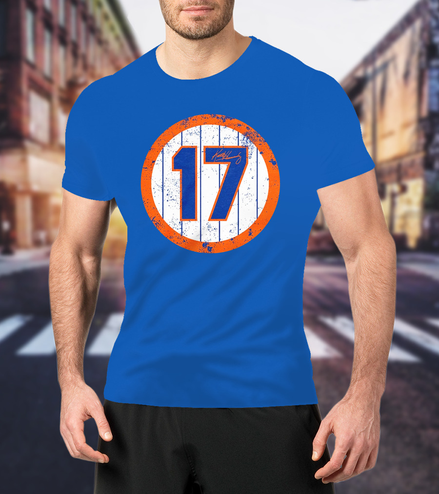 Keith Hernandez 17 New York Mets Jersey Number Signature Classic T-Shirt
