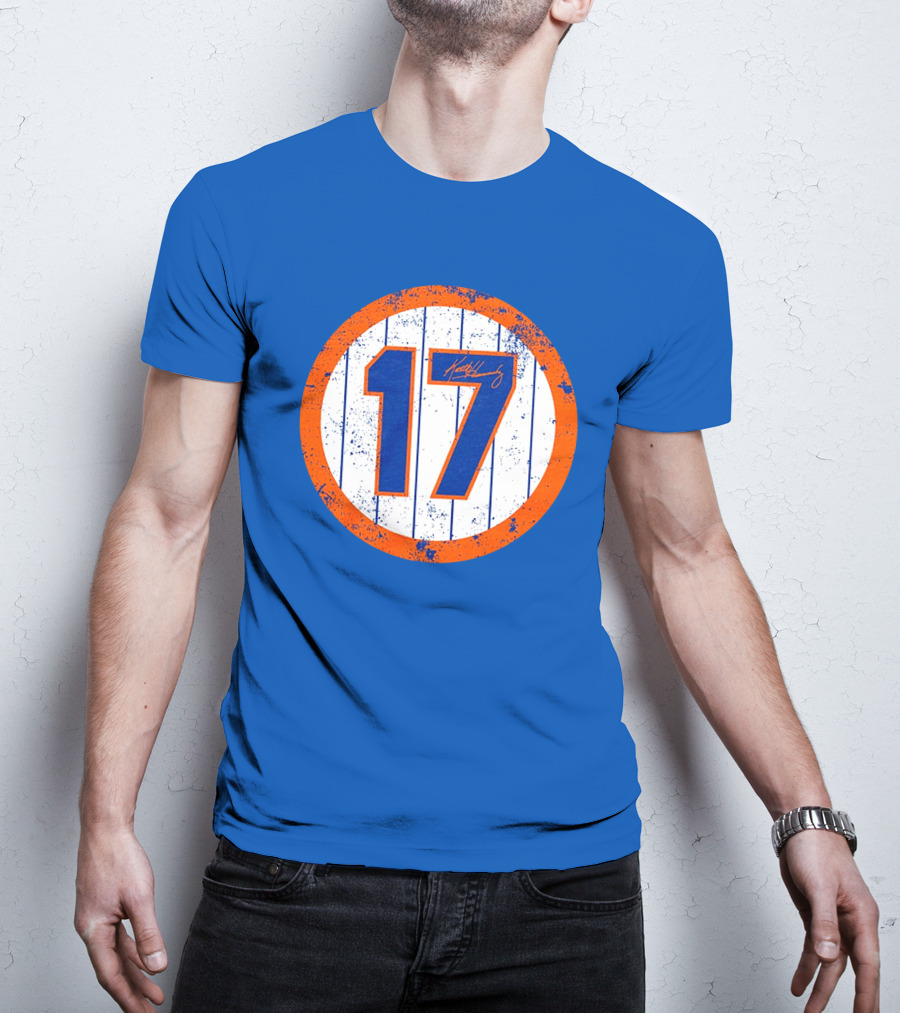 Keith Hernandez 17 New York Mets Jersey Number Signature Classic T-Shirt