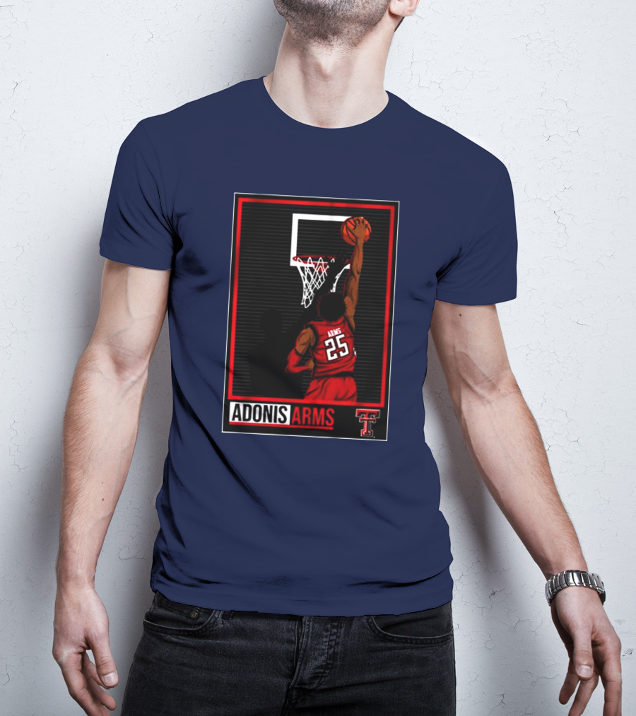 Texas Tech Basketball Adonis Arms Dunking 25 T-Shirt