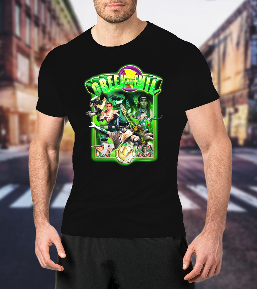 Green With Evil Mighty Morphin Power Rangers Villainous Green Ranger Adventure T-Shirt