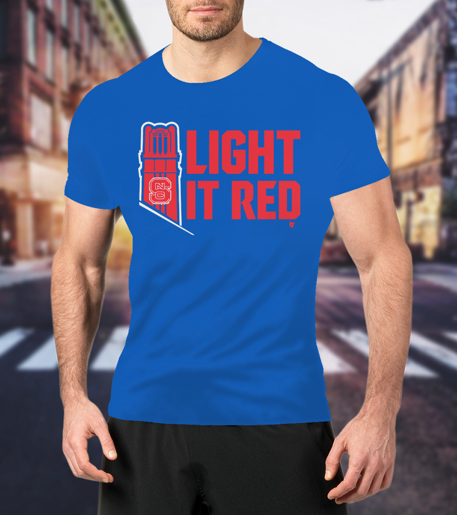 NC State Light It Red Bell Tower T-Shirt
