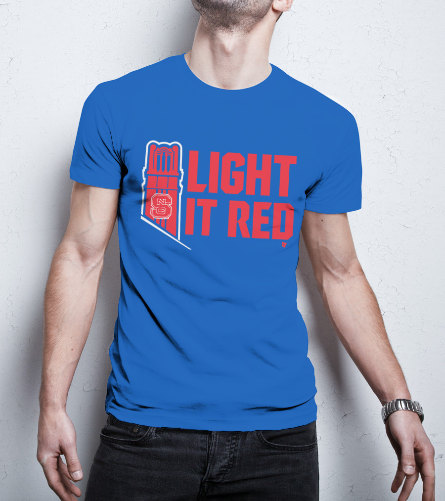 NC State Light It Red Bell Tower T-Shirt