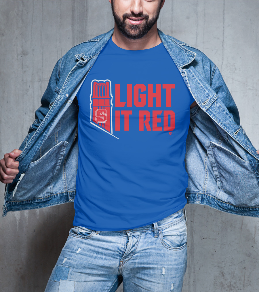 NC State Light It Red Bell Tower T-Shirt