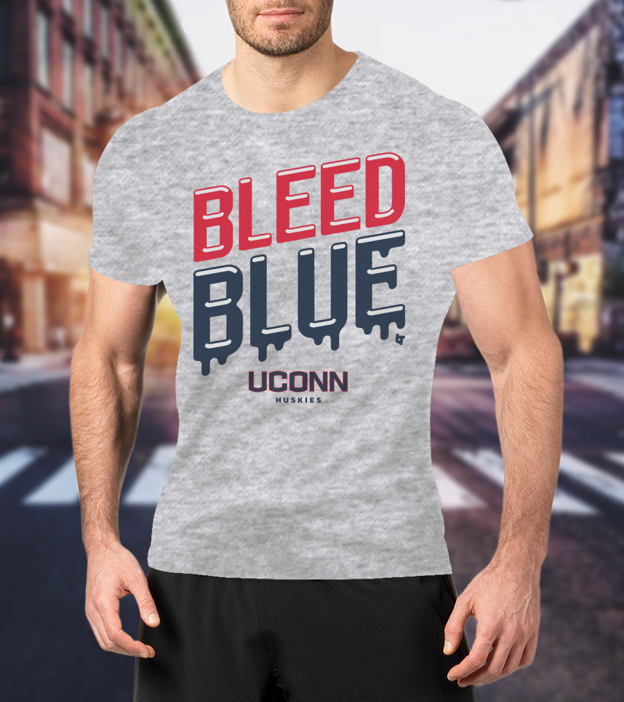 Bleed Blue Uconn Huskies T-Shirt