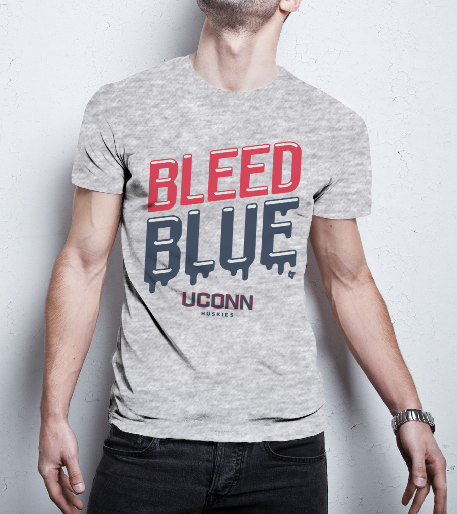 Bleed Blue Uconn Huskies T-Shirt