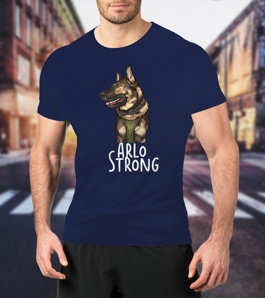 Arlo Strong German Shepherd Drawing T-Shirt
