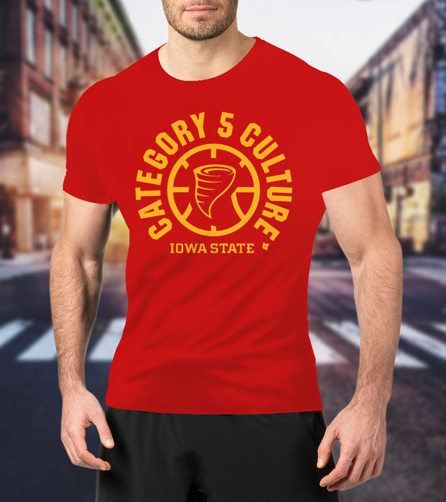 Iowa State Cyclones Category 5 Culture Tornado Emblem T-Shirt