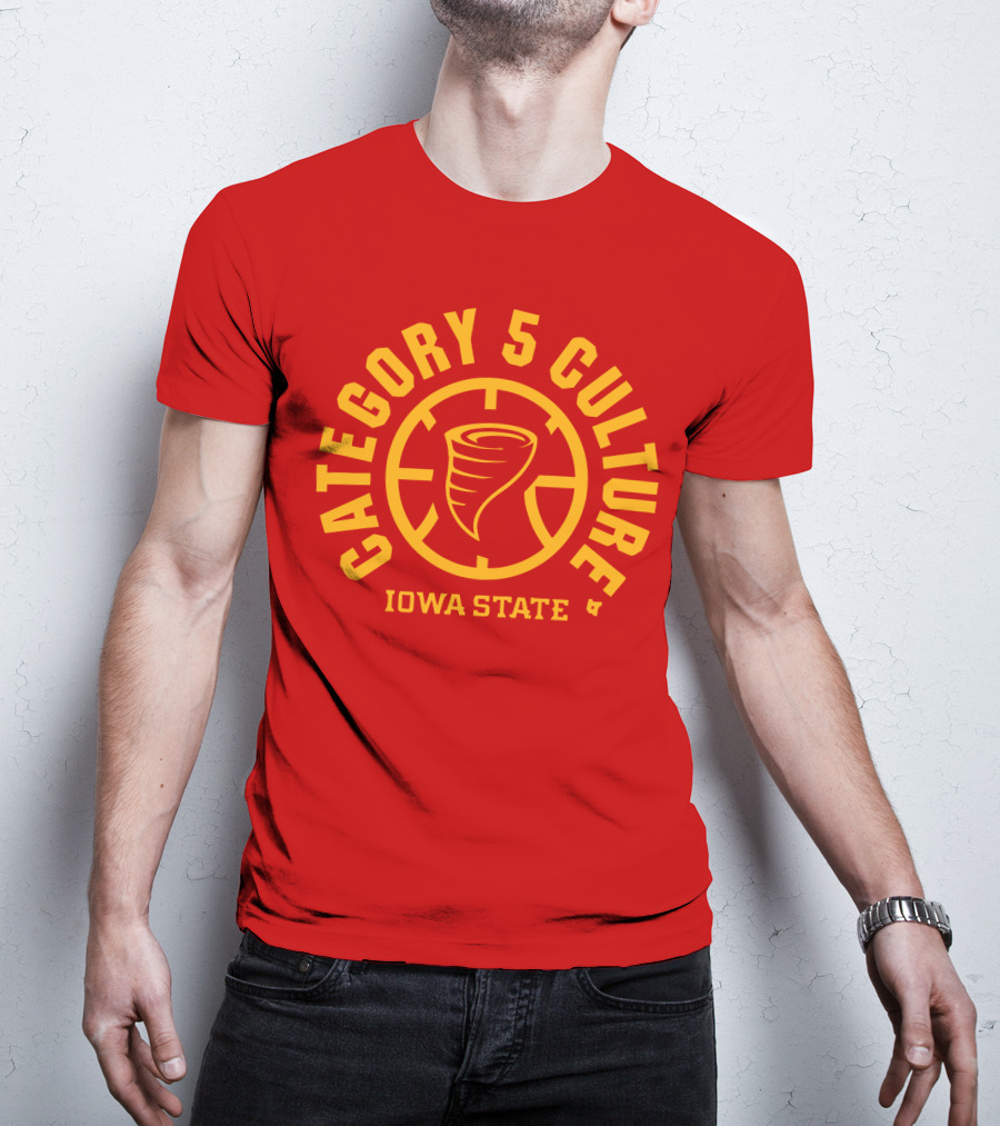 Iowa State Cyclones Category 5 Culture Tornado Emblem T-Shirt