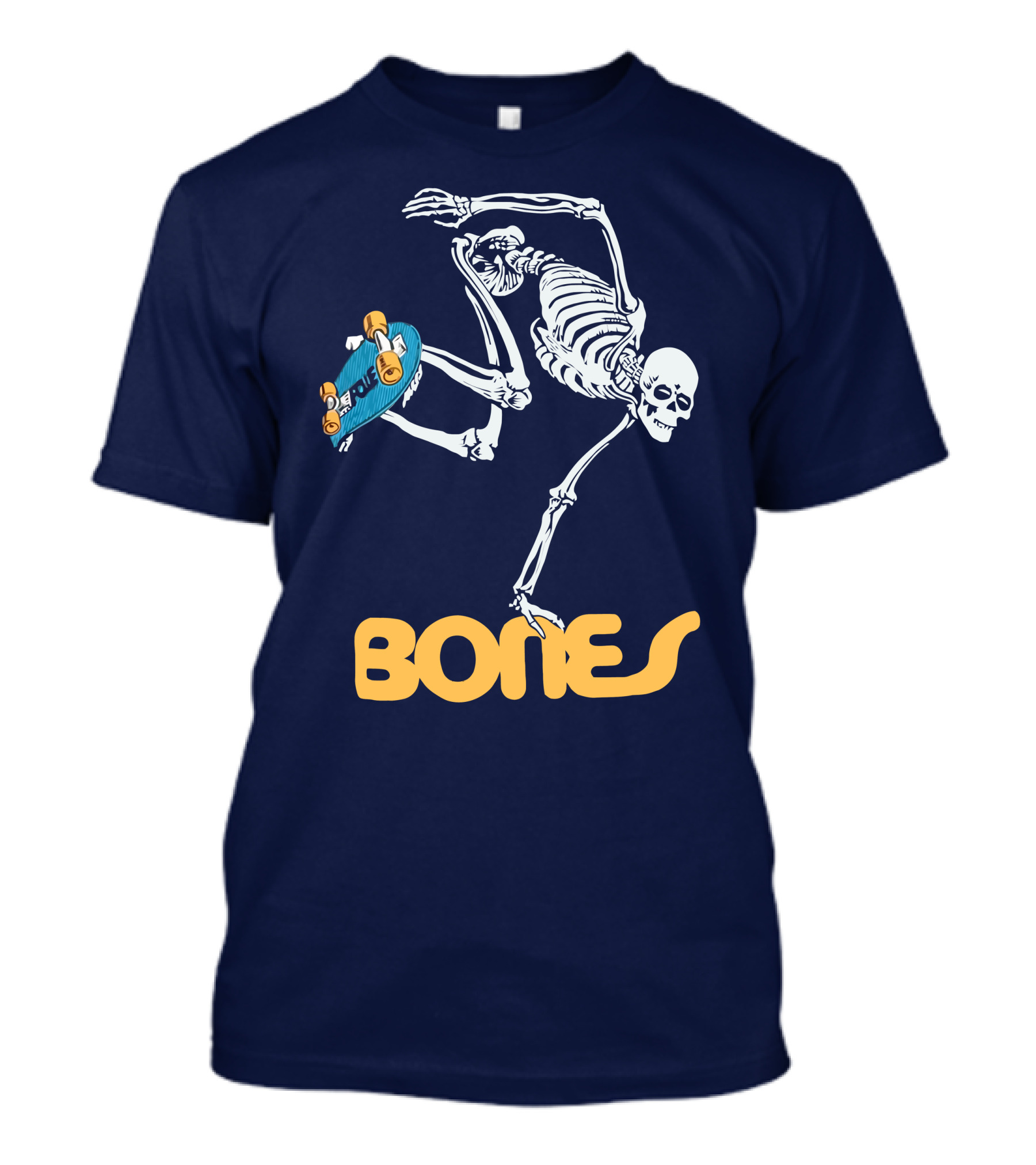 Bones Brigade Skeleton On Skateboard T-Shirt