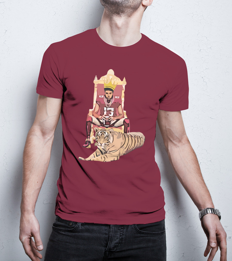 Jordan Travis College King Football Throne With Crown And Tiger T-Shirt