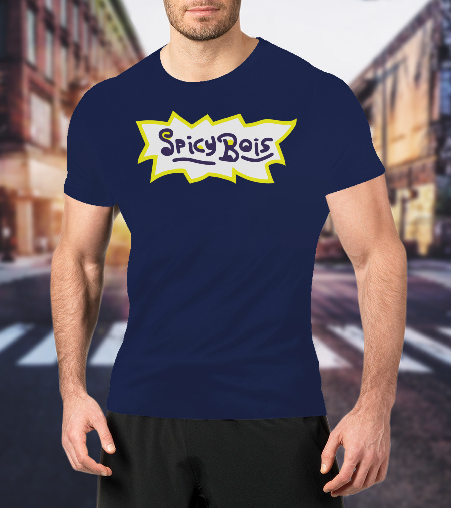 Spicy Bois Bold Text Unique T-Shirt