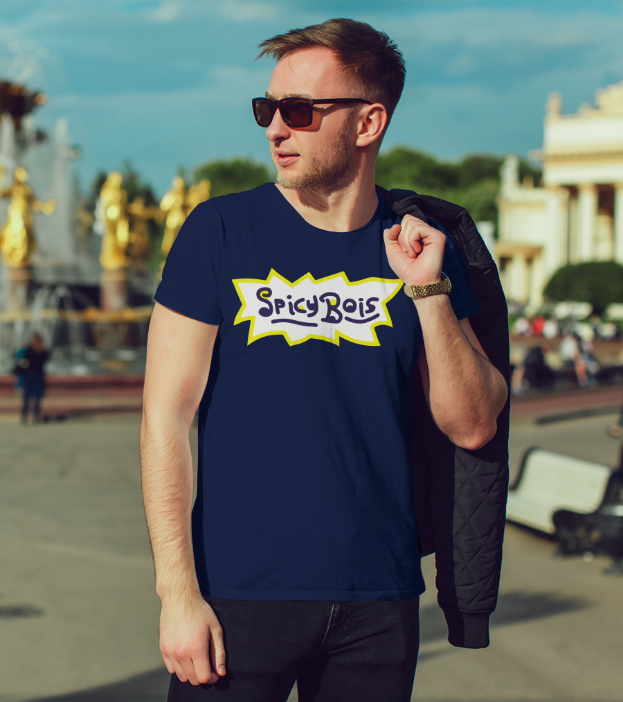 Spicy Bois Bold Text Unique T-Shirt