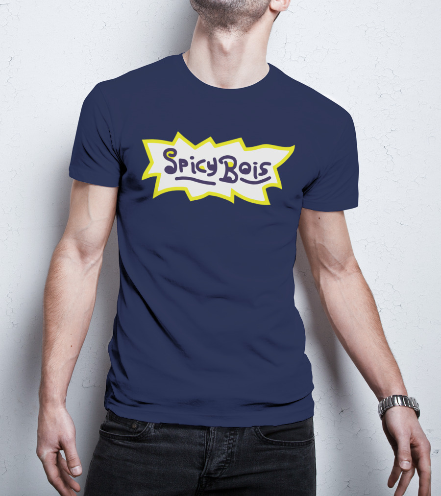 Spicy Bois Bold Text Unique T-Shirt
