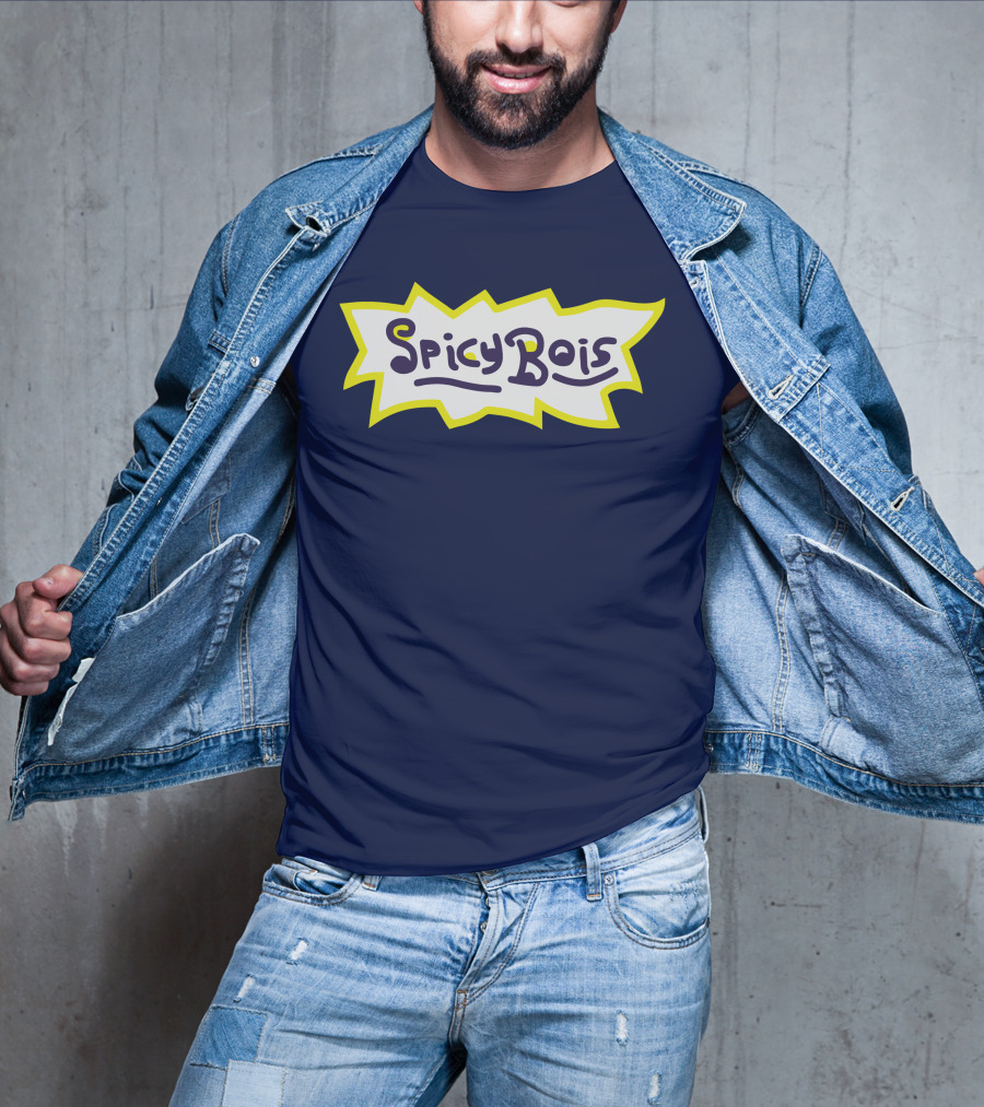 Spicy Bois Bold Text Unique T-Shirt