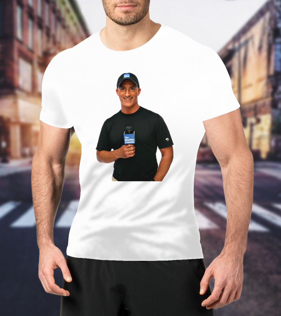 Jim Cantore The Weather Channel Mic And Cap T-Shirt