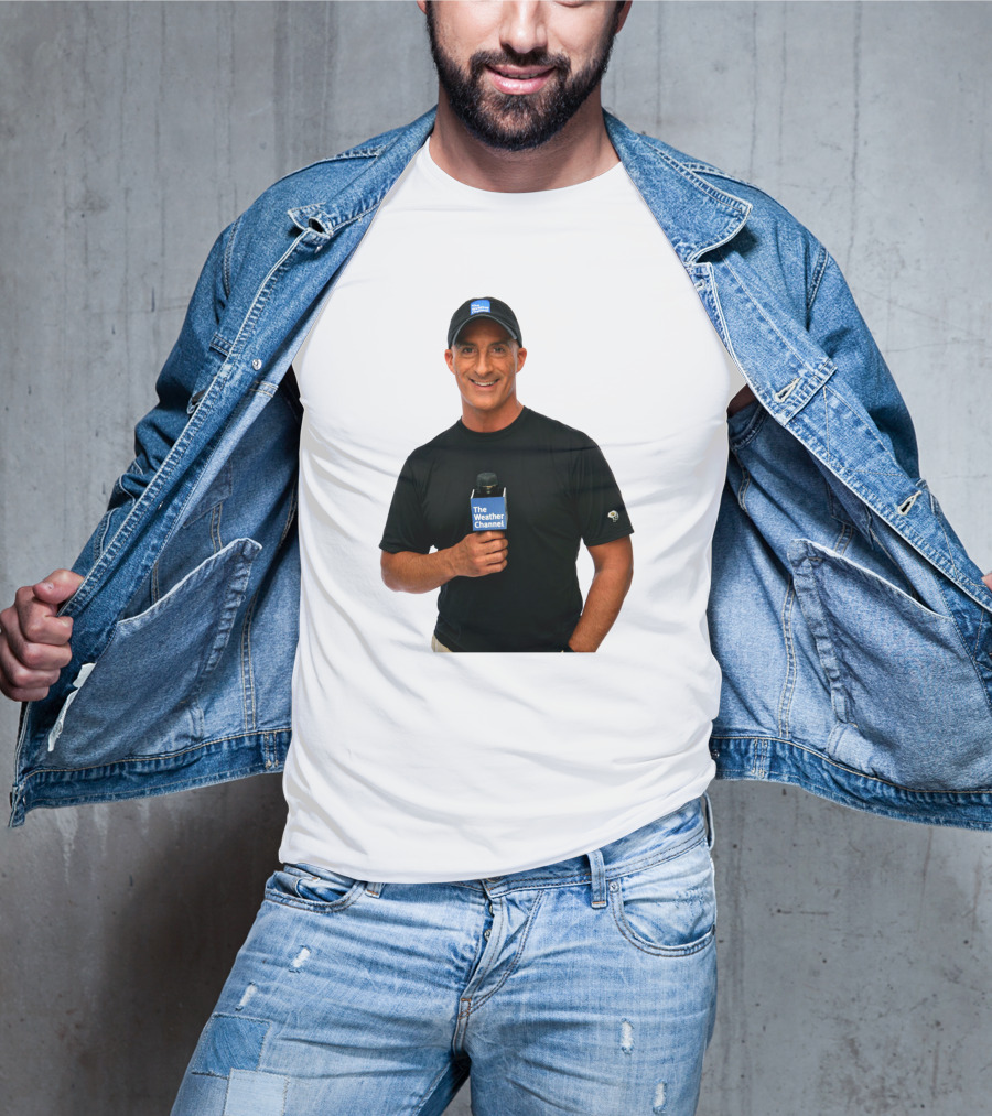 Jim Cantore The Weather Channel Mic And Cap T-Shirt