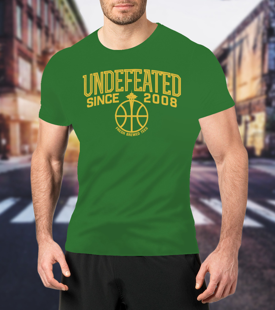 Undefeated Since 2008 Fresh Brewed Tees Basketball T-Shirt