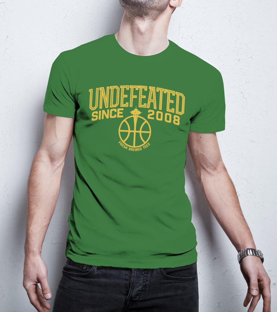 Undefeated Since 2008 Fresh Brewed Tees Basketball T-Shirt
