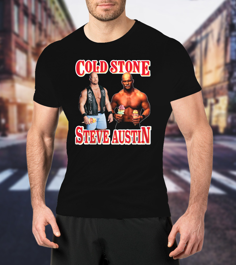 Cold Stone Steve Austin Ice Cream Wrestler Crossover T-Shirt