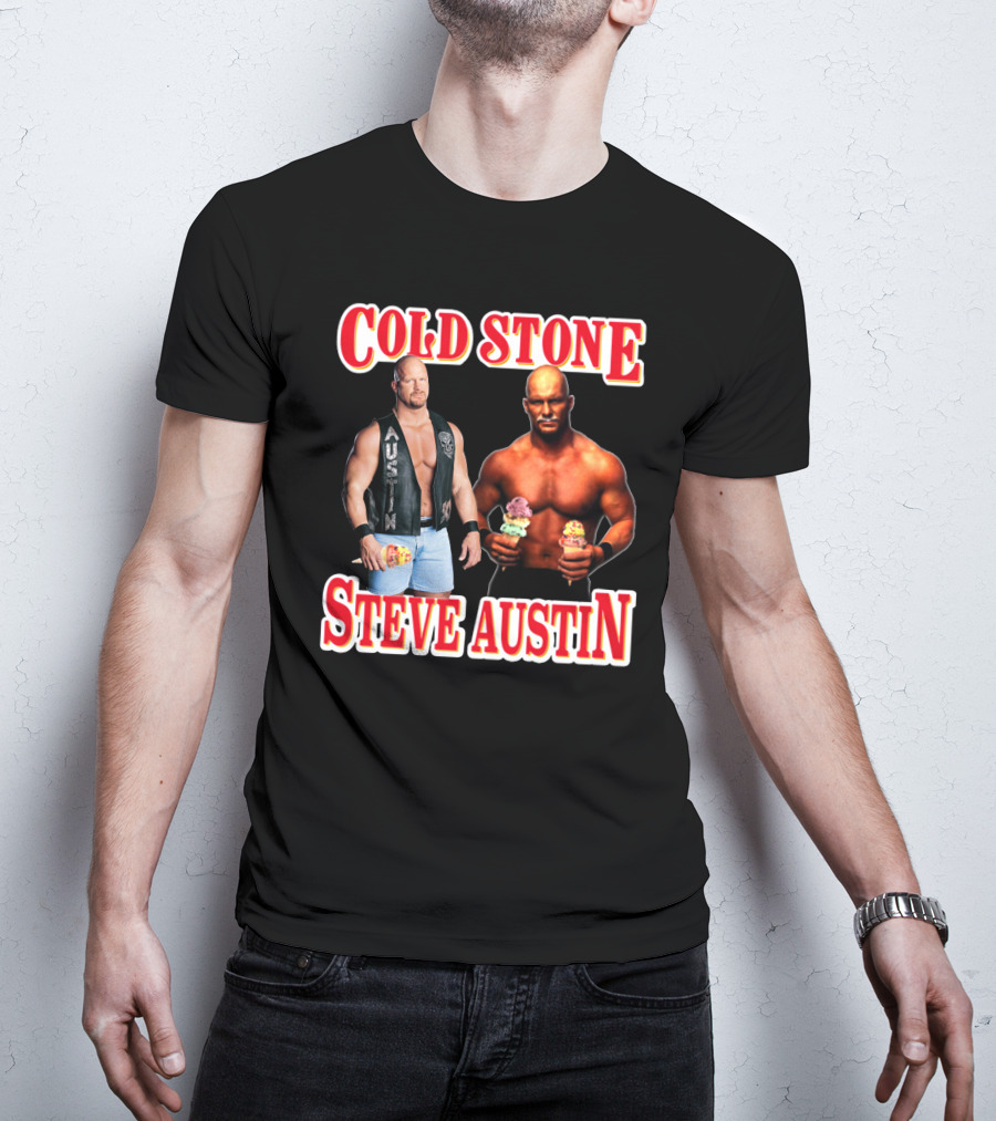 Cold Stone Steve Austin Ice Cream Wrestler Crossover T-Shirt