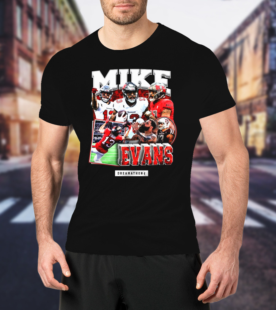 Mike Evans Dreamathon Football Photos Collage T-Shirt