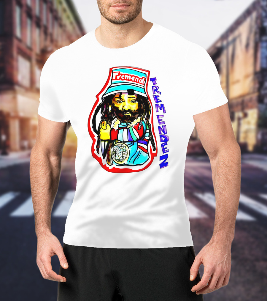 Kanye West Tremendez Tremend Red Blue Colorful T-Shirt