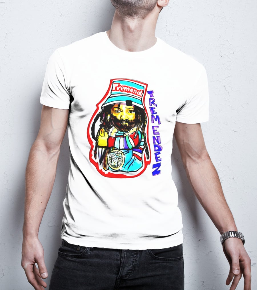 Kanye West Tremendez Tremend Red Blue Colorful T-Shirt