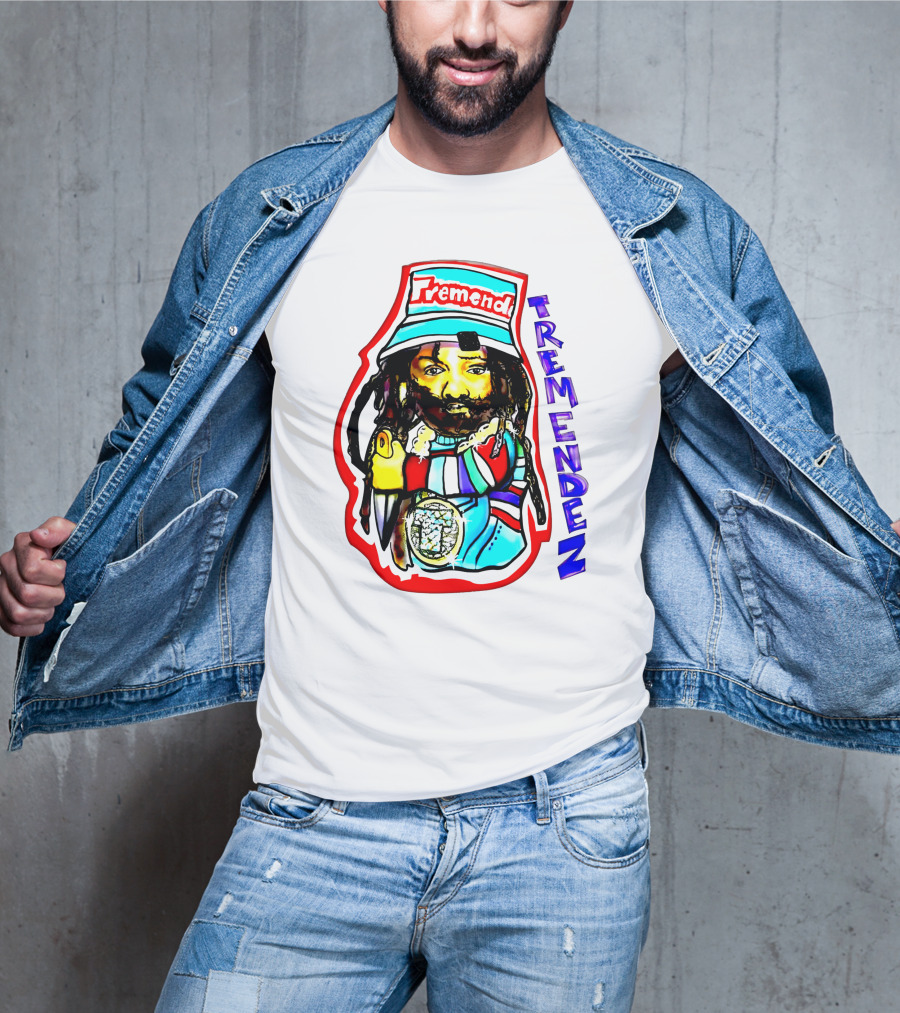 Kanye West Tremendez Tremend Red Blue Colorful T-Shirt
