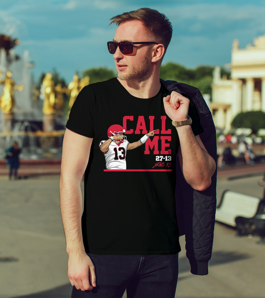 Call Me 13 Stetson Bennett X The Players Trunk 27-13 T-Shirt