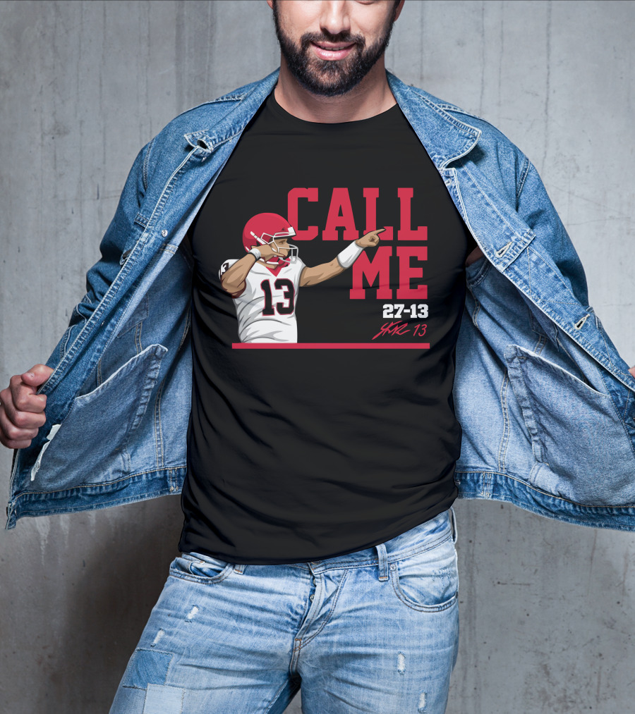 Call Me Stetson Bennett 27-13 Player Number 13 Football T-Shirt