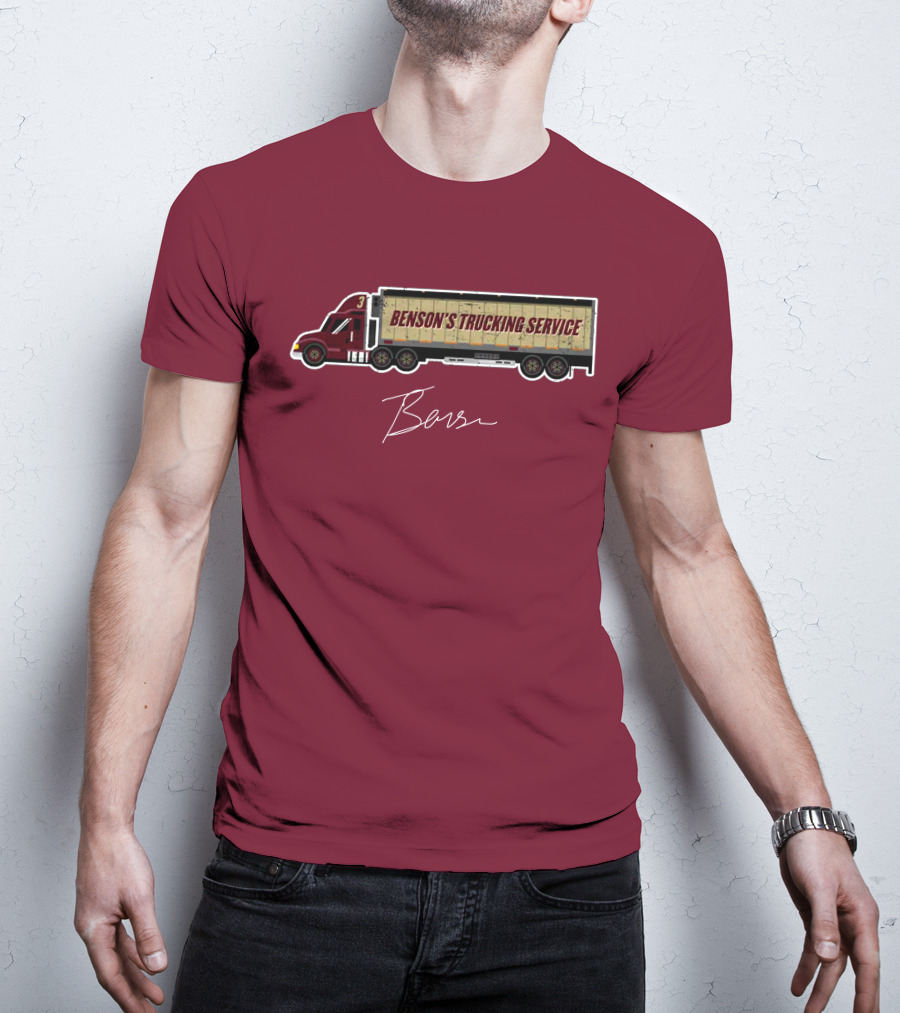 Trey Benson Benson's Trucking Service College WHT T-Shirt