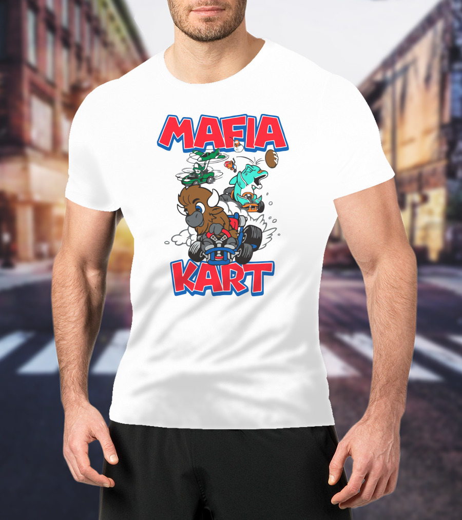 Buffalo Racing Fun Mafia Kart Football Chaos T-Shirt