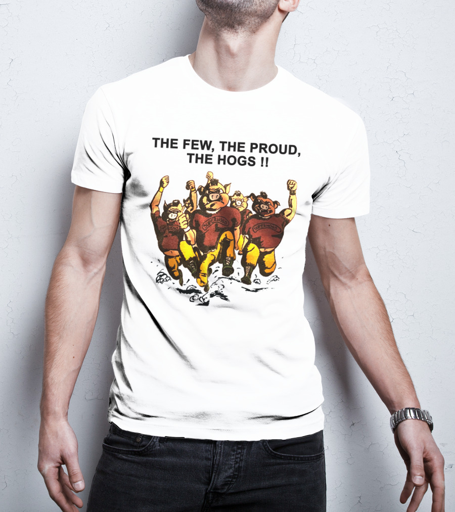 The Few The Proud The Hogs Superhogs Running Cartoon Group T-Shirt