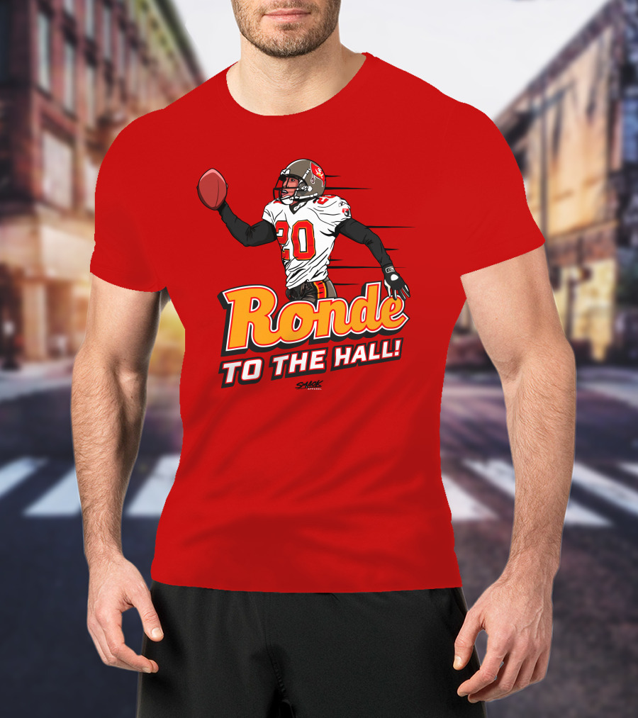 Ronde Barber Tampa Bay Buccaneers Hall Of Fame T-Shirt