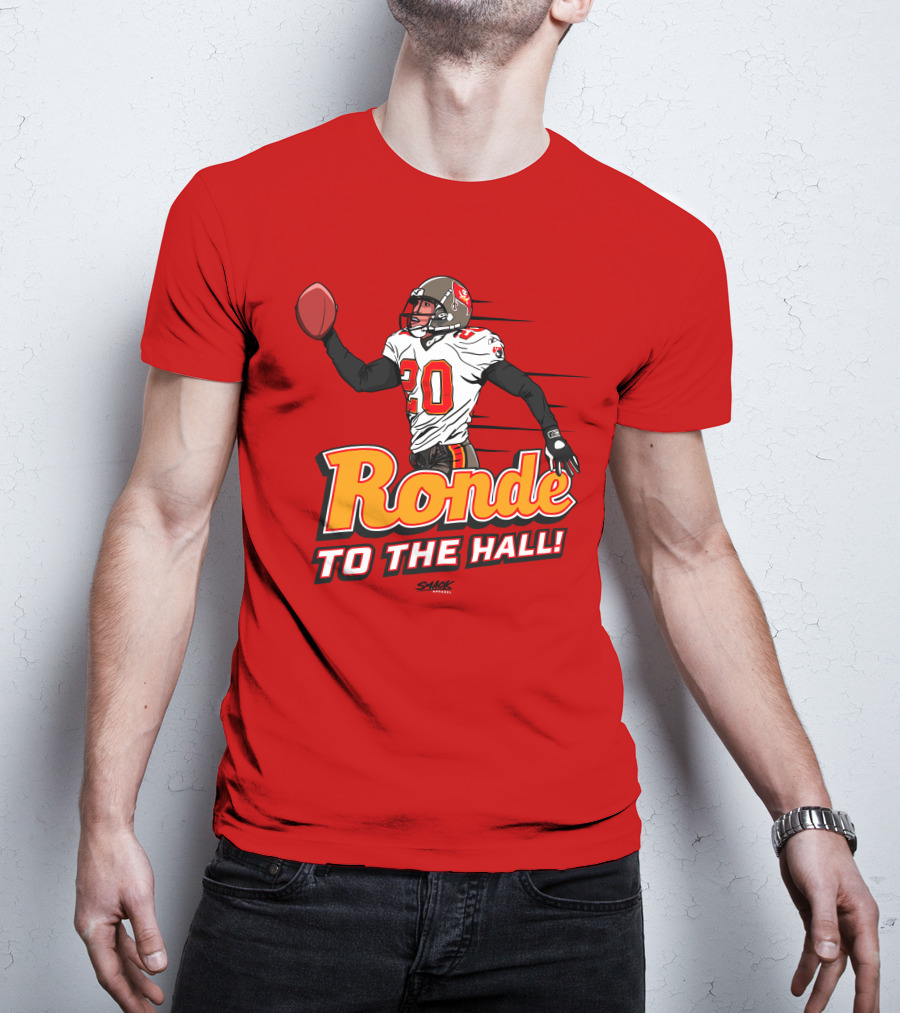 Ronde Barber Tampa Bay Buccaneers Hall Of Fame T-Shirt