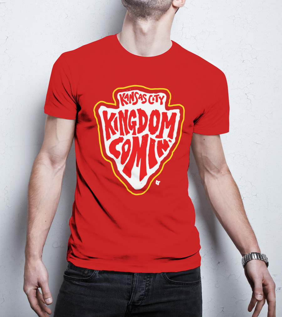 Kansas City Kingdom Comin' Red Shield T-Shirt