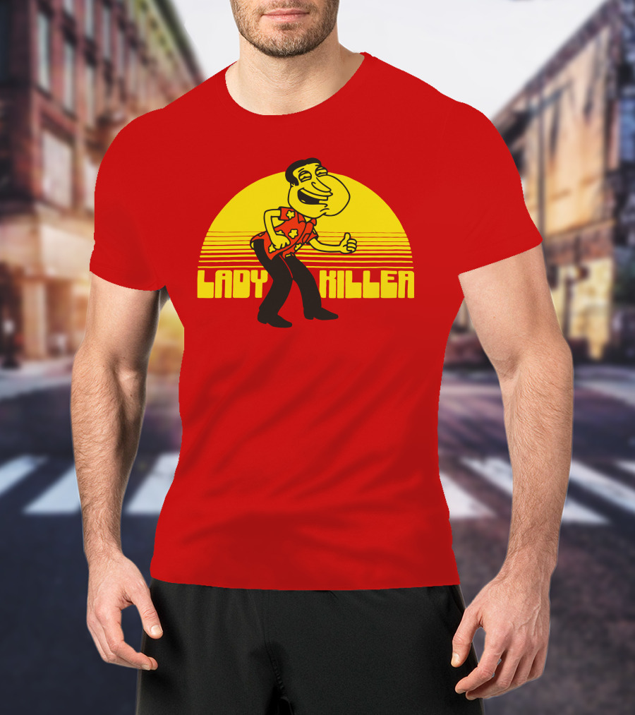 Lady Killer Quagmire Retro Sunset T-Shirt