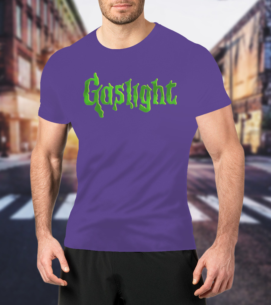 Gaslight Green Slime Retro Gothic Typography T-Shirt